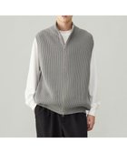 【アンフィーロ/UNFILO / MEN】のスウェットライク ジップベスト 24年秋冬商品 ライトグレー|ID: prp329100004523900 ipo3291000000032695433