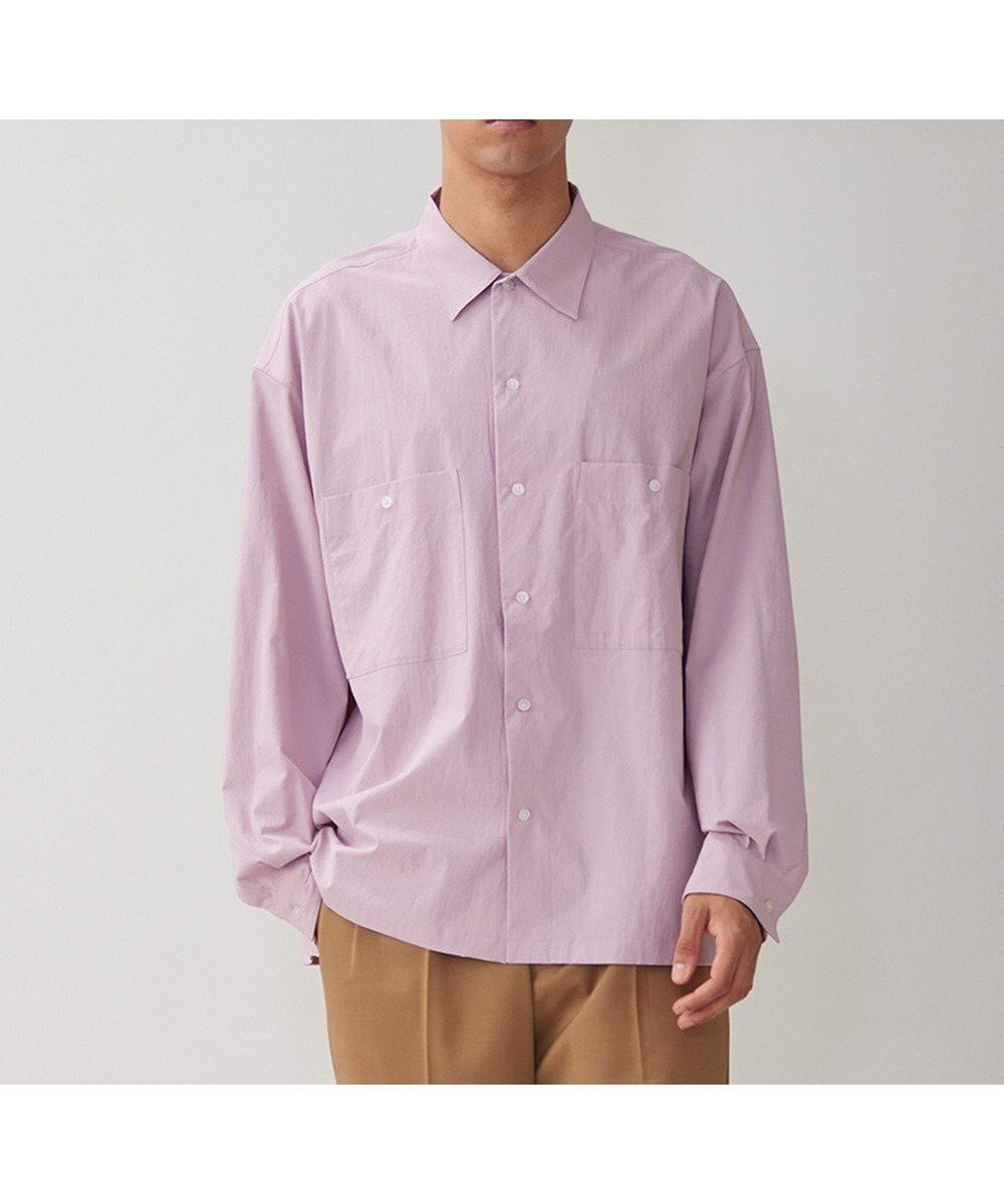 【アンフィーロ/UNFILO / MEN】のコンフォート カジュアル ワイドシャツ 24年秋冬商品 インテリア・キッズ・メンズ・レディースファッション・服の通販 founy(ファニー) 　ファッション　Fashion　メンズファッション　Fashion for Men　トップス・カットソー　Cut & Sew Tops　メンズシャツ　Shirts　吸水　Absorbent, Quick-Dry　軽量　Lightweight, Ultra Light　ストレッチ　Stretch, Stretchy Fabric　ポケット　Pocket, Pocket Detail　リラックス　Relax, Relaxed Fit　ワイド　Wide, Wide Fit　A/W・秋冬　Autumn/Winter　ダスティ ピンク|ID: prp329100004523902 ipo3291000000033590760