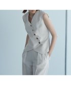 【23区/NIJYUSANKU】の【エステータ】ウールリネン アシンメトリーボタン ベスト ホワイト系|ID: prp329100004523928 ipo3291000000032001203