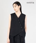 【23区/NIJYUSANKU】の【エステータ】ウールリネン アシンメトリーボタン ベスト 人気、トレンドファッション・服の通販 founy(ファニー) ファッション Fashion レディースファッション Fashion for Women アウター Coat / Outerwear Collection トップス・カットソー Cut & Sew Tops ベスト&ジレ / 重ね着スタイル Vests & Gilets アシンメトリー Asymmetrical Style インナー Innerwear 春 Spring カッティング Cutting Detail カットソー Cut and Sewn Top シェイプ Shape, Slim Fit セットアップ Set-Up, Coordinated Outfit 雑誌 Magazine, Fashion Magazine フロント Front, Front Design ベスト Vest, Waistcoat 別注 Limited Edition, Custom Order リネン Linen, Linen Fabric S/S・春夏 SS, Spring/Summer, Warm Season おすすめ Recommended / Our Picks 夏 Summer thumbnail ブラック系|ID: prp329100004523928 ipo3291000000033577186