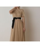 【グレース コンチネンタル/GRACE CONTINENTAL】のチュールプリーツドレス ベージュ|ID: prp329100004523931 ipo3291000000032001225
