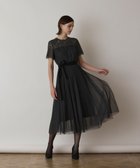 【グレース コンチネンタル/GRACE CONTINENTAL】のチュールプリーツドレス グレー|ID: prp329100004523931 ipo3291000000032001226