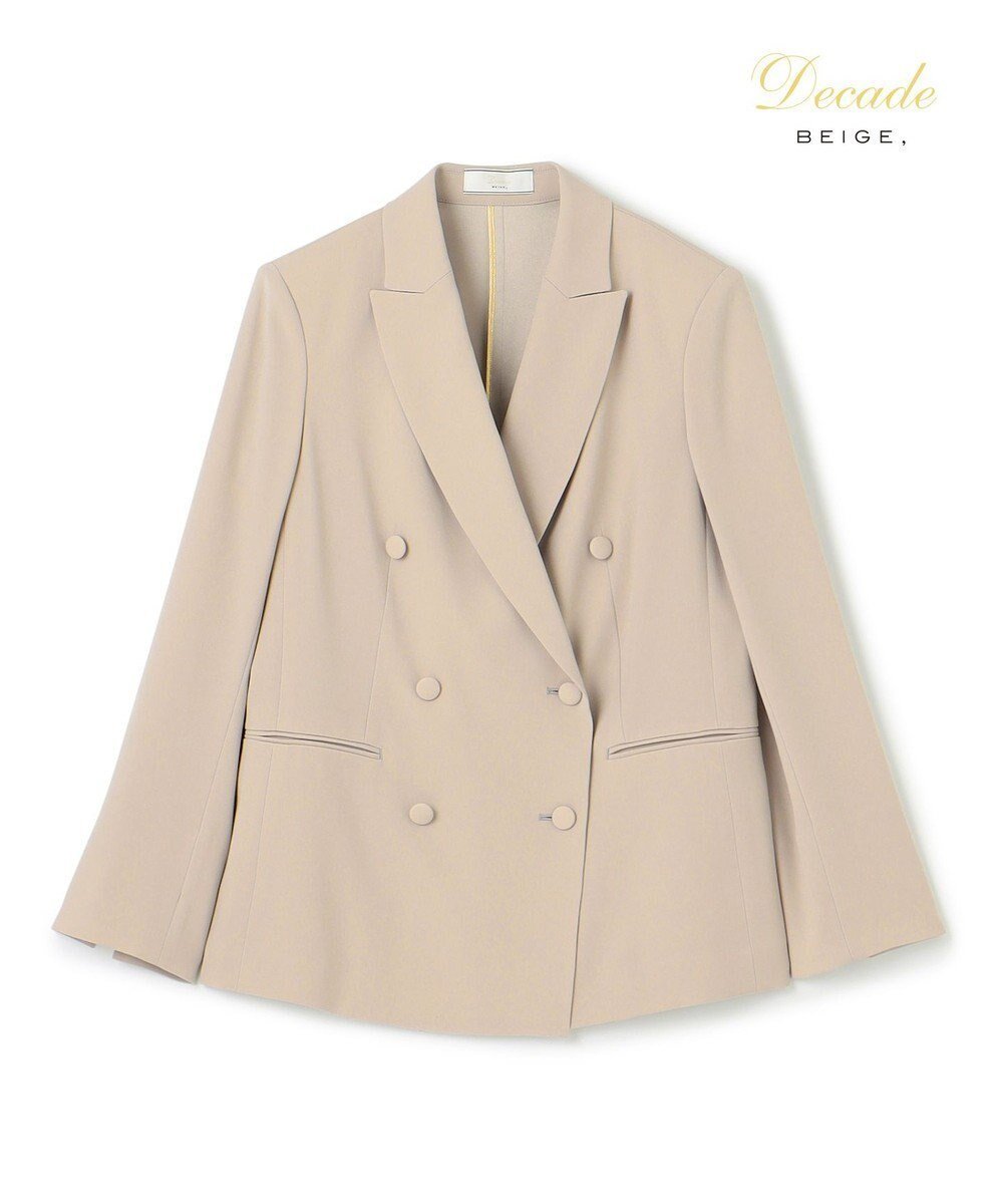 【ベイジ,/BEIGE,】の【洗える】CINDY / ダブルブレストジャケット 人気、トレンドファッション・服の通販 founy(ファニー) 　ファッション　Fashion　レディースファッション　WOMEN　アウター　Coat Outerwear　ジャケット　Jackets　インナー　Inner　ウォッシャブル　Washable　オケージョン　Occasion　洗える　Washable　クラシック　Classic　サテン　Satin　ジャケット　Jacket　ストレッチ　Stretch　スリット　Slit　スーツ　Suit　セットアップ　Set Up　ダブル　Double　定番　Standard　人気　Popularity　ボトム　Bottom　おすすめ　Recommend　セレモニー　Ceremony　ビジネス 仕事 通勤　Business　 other-1|ID: prp329100004523934 ipo3291000000032001250