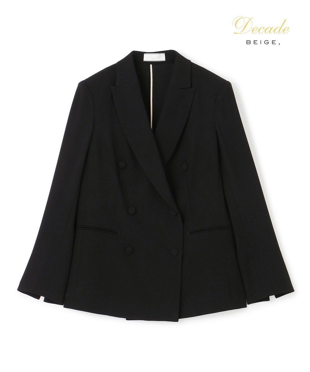 【ベイジ,/BEIGE,】の【洗える】CINDY / ダブルブレストジャケット インテリア・キッズ・メンズ・レディースファッション・服の通販 founy(ファニー) 　ファッション　Fashion　レディースファッション　WOMEN　アウター　Coat Outerwear　ジャケット　Jackets　インナー　Inner　ウォッシャブル　Washable　オケージョン　Occasion　洗える　Washable　クラシック　Classic　サテン　Satin　ジャケット　Jacket　ストレッチ　Stretch　スリット　Slit　スーツ　Suit　セットアップ　Set Up　ダブル　Double　定番　Standard　人気　Popularity　ボトム　Bottom　おすすめ　Recommend　セレモニー　Ceremony　ビジネス 仕事 通勤　Business　Black|ID: prp329100004523934 ipo3291000000032001260