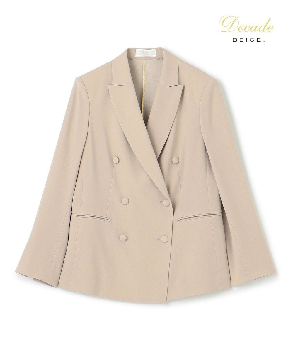 【ベイジ,/BEIGE,】の【洗える】CINDY / ダブルブレストジャケット 人気、トレンドファッション・服の通販 founy(ファニー) 　ファッション　Fashion　レディースファッション　Fashion for Women　アウター　Coat / Outerwear Collection　レディースジャケット・軽アウター　Jackets　インナー　Innerwear　ウォッシャブル　Machine Washable　オケージョン　Occasion Wear　洗える　Machine Washable　クラシック　Classic, Timeless Style　サテン　Satin, Glossy Fabric　ジャケット　Jacket, Outerwear　ストレッチ　Stretch, Stretchy Fabric　スリット　Slit, Slit Detail　スーツ　Suit, Formalwear　セットアップ　Set-Up, Coordinated Outfit　ダブル　Double, Double-Breasted　定番　Standard, Basic Item　人気　Popular, Best Seller　ボトム　Bottoms, Lower Wear　再入荷　Restock / Back in Stock　おすすめ　Recommended / Our Picks　セレモニー　Ceremony　ビジネス 仕事 通勤　Business / Work / Commuting　 other-1|ID: prp329100004523934 ipo3291000000032708061