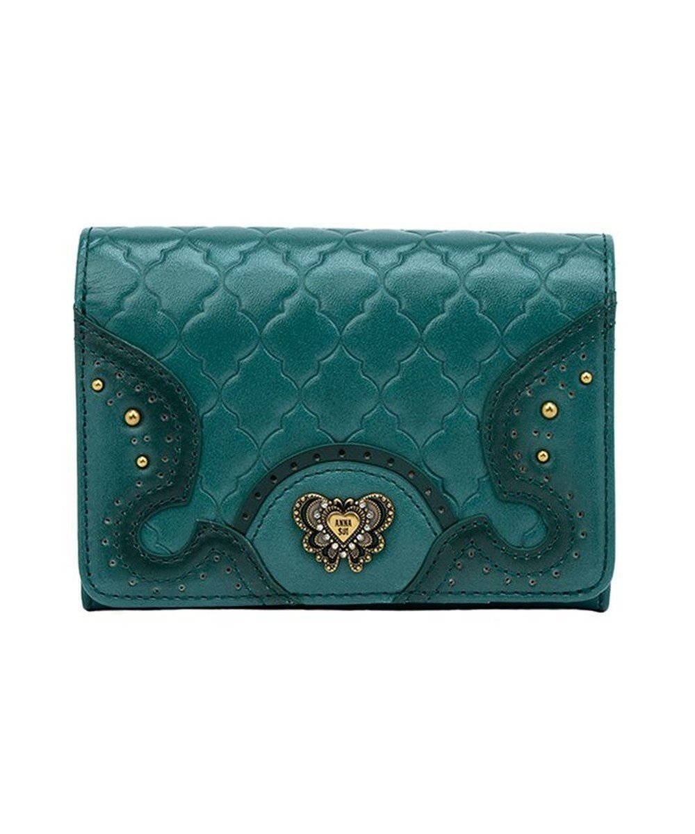 【アナスイ/ANNA SUI】のエレノア 内Lファスナー二つ折り財布 インテリア・キッズ・メンズ・レディースファッション・服の通販 founy(ファニー) 　ファッション　Fashion　レディースファッション　WOMEN　財布　Wallets　アンティーク　Antique　グラデーション　Gradation　ストーン　Stone　バタフライ　Butterfly　ブローチ　Brooch　財布　Wallet　ターコイズ|ID: prp329100004523937 ipo3291000000032001274