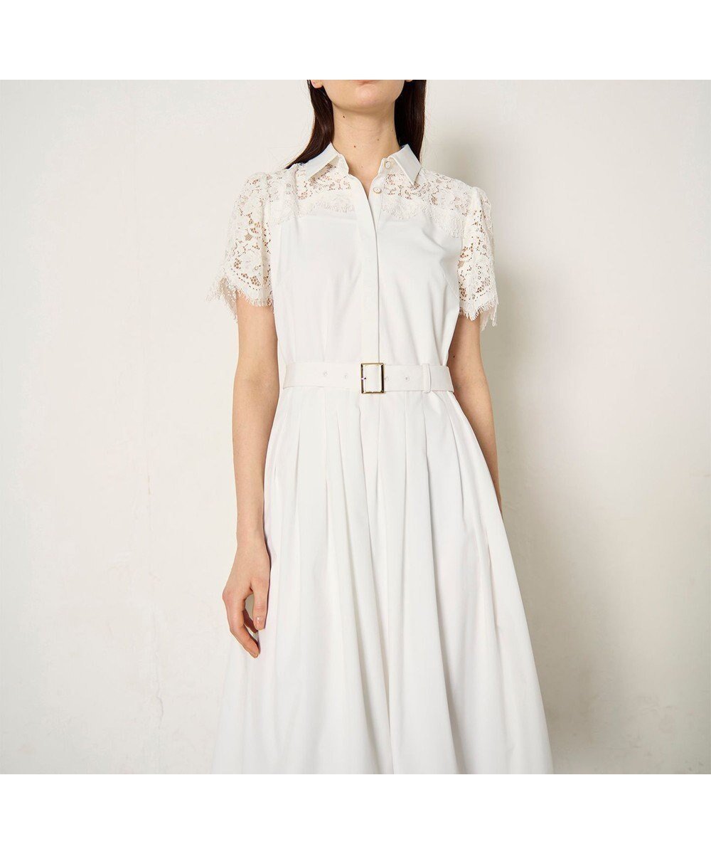 【グレース コンチネンタル/GRACE CONTINENTAL】のレースコンビタフタワンピース 人気、トレンドファッション・服の通販 founy(ファニー) 　ファッション　Fashion　レディースファッション　WOMEN　ワンピース　Dress　スカラップ　Scalloped　ストレッチ　Stretch　セレモニー　Ceremony　バランス　Balance　フレア　Flare　レース　Race　エレガント 上品　Elegant　夏　Summer　春　Spring　S/S・春夏　Ss・Spring/Summer　 other-1|ID: prp329100004523938 ipo3291000000032184996