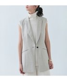 【ベイジ,/BEIGE,】の【洗える】CAROLE / リネンライクノースリーブジレジャケット Sand|ID: prp329100004523950 ipo3291000000032001355
