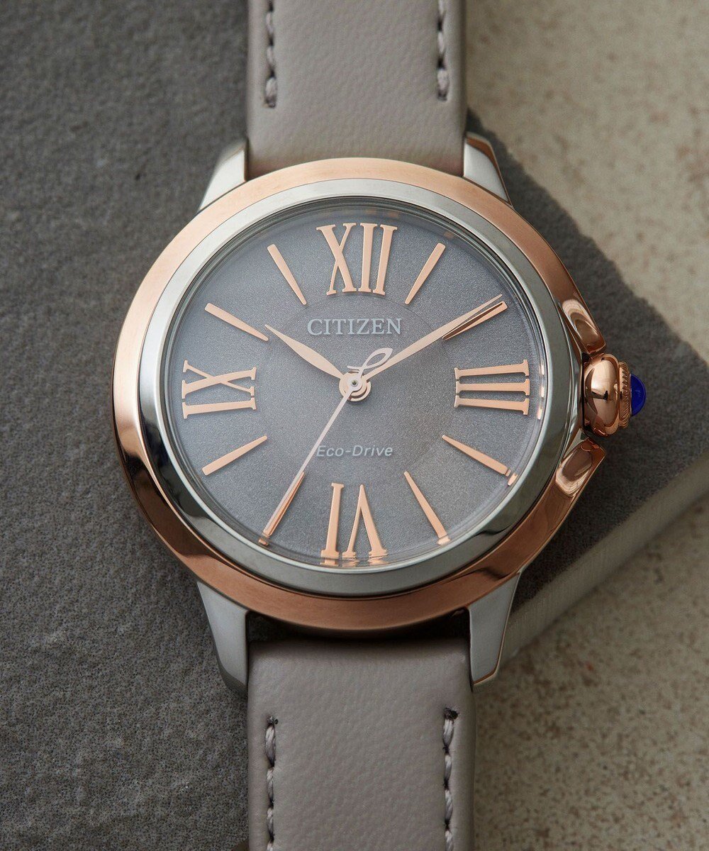 【シチズン/CITIZEN】の【上品さと高級感のあるサステナブルウオッチ】電池交換不要 光発電エコ・ドライブ ROUND Collection 人気、トレンドファッション・服の通販 founy(ファニー) 　ファッション　Fashion　レディースファッション　WOMEN　腕時計　Watch　ガラス　Glass　スタイリッシュ　Stylish　時計　Clock　フォルム　Form　リーフ　Leaf　エレガント 上品　Elegant　 other-1|ID: prp329100004523951 ipo3291000000032001357