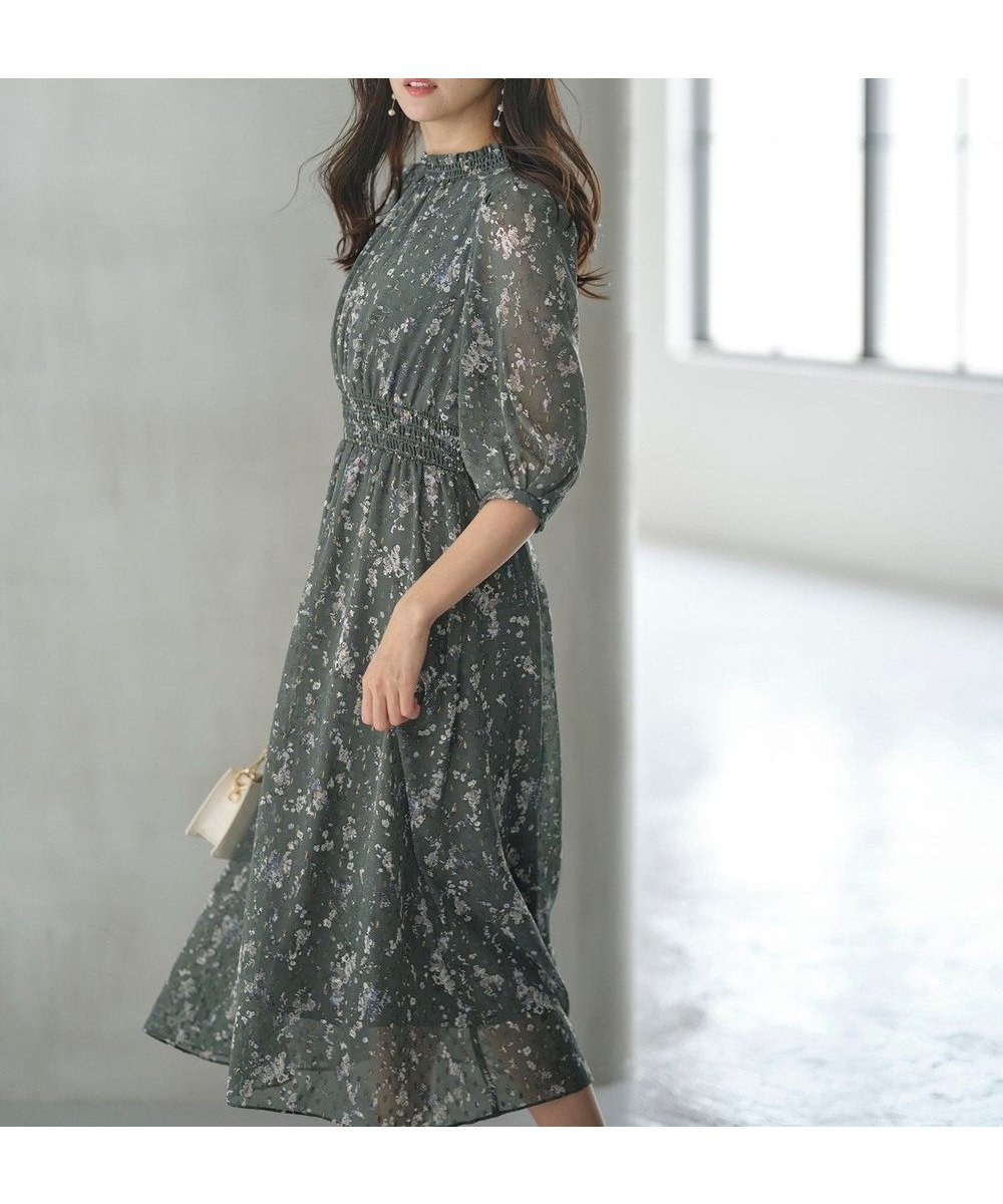 【エニィ スィス/any SiS】の【洗える】ニュアンスプリント ワンピース 人気、トレンドファッション・服の通販 founy(ファニー) 　ファッション　Fashion　レディースファッション　WOMEN　ワンピース　Dress　クラシカル　Classical　クラシック　Classic　シアー　Sheer　シフォン　Chiffon　シャーリング　Shirring　ストレッチ　Stretch　トレンド　Trend　パウダー　Powder　プリント　Print　エレガント 上品　Elegant　再入荷　Restock/Back In Stock/Re Arrival　洗える　Washable　秋　Autumn/Fall　A/W・秋冬　Aw・Autumn/Winter・Fw・Fall-Winter　 other-1|ID: prp329100004523952 ipo3291000000032001361