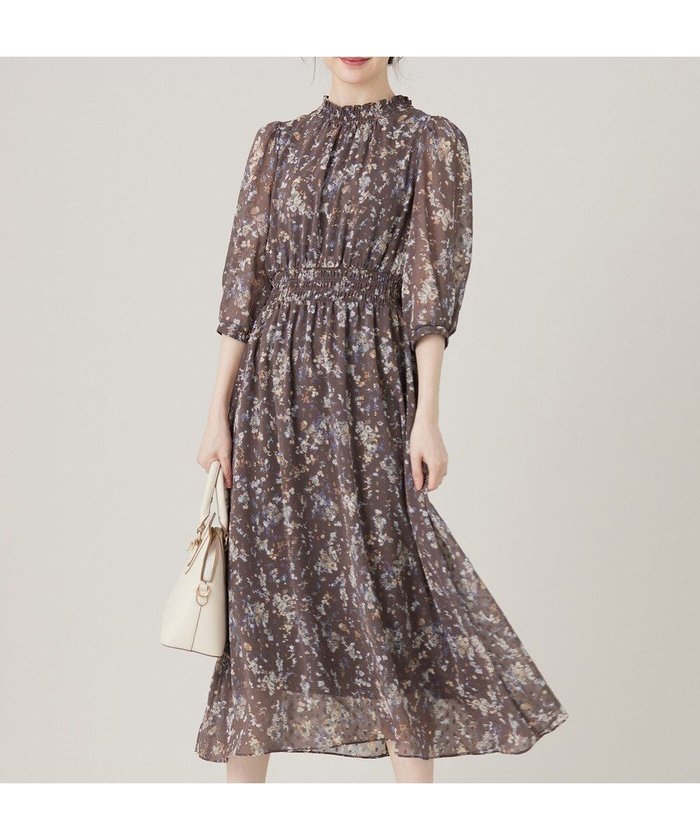 【エニィ スィス/any SiS】の【洗える】ニュアンスプリント ワンピース インテリア・キッズ・メンズ・レディースファッション・服の通販 founy(ファニー) https://founy.com/ ファッション Fashion レディースファッション Fashion for Women ワンピース Dresses クラシカル Classical, Vintage-Inspired クラシック Classic, Timeless Style シアー Sheer, See-Through シフォン Chiffon, Lightweight Fabric シャーリング Shirring, Ruched ストレッチ Stretch, Stretchy Fabric トレンド Trend, Trending Now パウダー Powder, Soft Tone プリント Print, Printed Pattern エレガント 上品 Elegant 洗える Machine Washable 秋 Autumn A/W・秋冬 Autumn/Winter |ID: prp329100004523952 ipo3291000000034308458