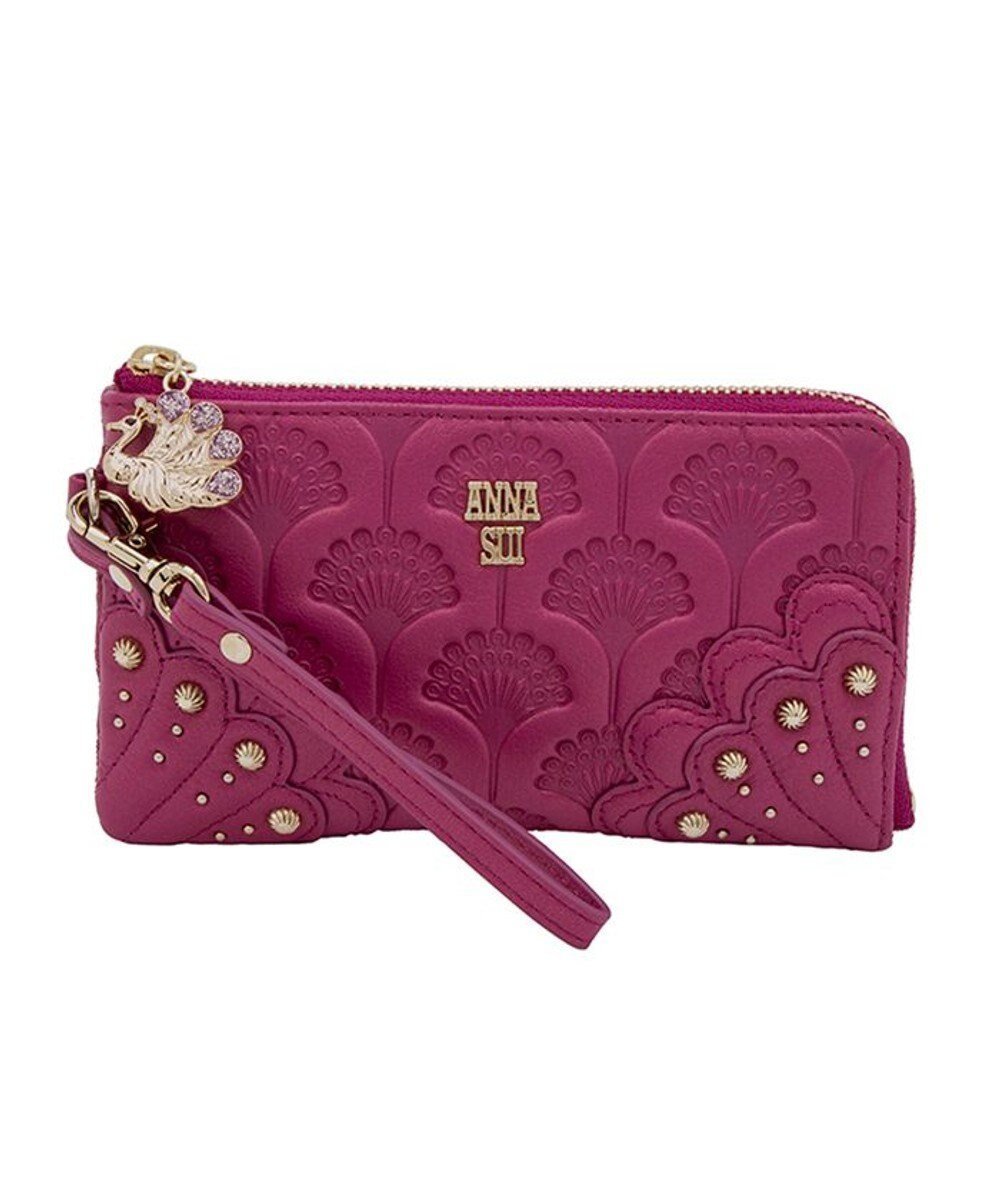 【アナスイ/ANNA SUI】のピーコック フラグメントケース インテリア・キッズ・メンズ・レディースファッション・服の通販 founy(ファニー) 　ファッション　Fashion　レディースファッション　WOMEN　財布　Wallets　おすすめ　Recommend　コンパクト　Compact　チェーン　Chain　財布　Wallet　ピンク|ID: prp329100004523953 ipo3291000000032001366