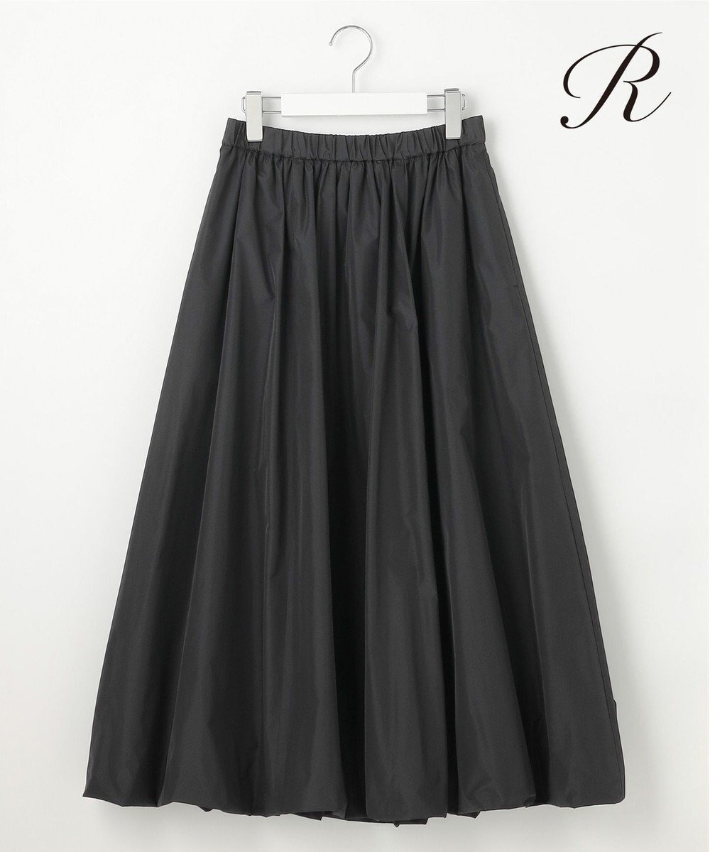 【23区/NIJYUSANKU】の【R(アール)】シルクタフタ ギャザースカート インテリア・キッズ・メンズ・レディースファッション・服の通販 founy(ファニー) 　ファッション　Fashion　レディースファッション　Fashion for Women　スカート　Skirts　エレガント 上品　Elegant　春　Spring　ギャザー　Gathered, Ruffled　シャンブレー　Chambray, Denim-Like Fabric　シルク　Silk, 100% Silk　セットアップ　Set-Up, Coordinated Outfit　タフタ　Taffeta, Structured Fabric　人気　Popular, Best Seller　バルーン　Balloon, Balloon Silhouette　S/S・春夏　SS, Spring/Summer, Warm Season　おすすめ　Recommended / Our Picks　夏　Summer　2025年　2025　2025春夏・S/S　Spring/Summer 2025 SS25　ブラック系|ID: prp329100004523956 ipo3291000000033649512