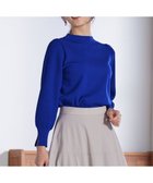 【エニィ スィス/any SiS】の【CICA加工・選べる9色展開】スリットポイントボトルネック ニット 青|ID: prp329100004523959 ipo3291000000032001394