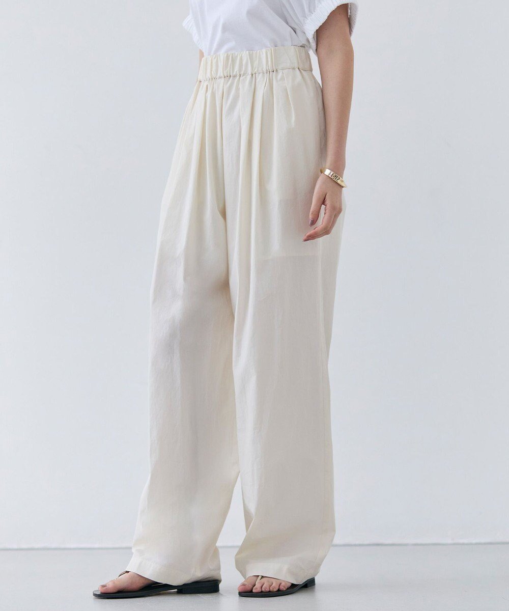 【ベイジ,/BEIGE,】の【洗える・CLUEL 5月号掲載】MALLOW / コットンイージーワイドパンツ 人気、トレンドファッション・服の通販 founy(ファニー) 　雑誌掲載アイテム　Magazine Picks & Fashion Features　ファッション雑誌　Fashion Magazines　クルーエル　CLUEL　ファッション　Fashion　レディースファッション　Fashion for Women　パンツ　Pants & Trousers　5月号　May Issue　カットソー　Cut and Sewn Top　ギャザー　Gathered, Ruffled　ジャケット　Jacket, Outerwear　セットアップ　Set-Up, Coordinated Outfit　ボトム　Bottoms, Lower Wear　リラックス　Relax, Relaxed Fit　ワイド　Wide, Wide Fit　エレガント 上品　Elegant　ビジネス 仕事 通勤　Business / Work / Commuting　夏　Summer　春　Spring　S/S・春夏　SS, Spring/Summer, Warm Season　洗える　Machine Washable　雑誌　Magazine, Fashion Magazine　 other-1|ID: prp329100004523963 ipo3291000000035761147