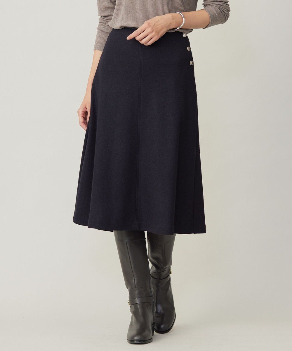 【ジェイ プレス/J.PRESS】の【洗える】ウールスムース スカート インテリア・キッズ・メンズ・レディースファッション・服の通販 founy(ファニー) 　ファッション　Fashion　レディースファッション　Fashion for Women　スカート　Skirts　ウォッシャブル　Machine Washable　オレンジ　Orange　洗える　Machine Washable　シンプル　Simple, Minimal　スタイリッシュ　Stylish, Fashionable　ストレッチ　Stretch, Stretchy Fabric　センター　Center, Center Line　パイピング　Piping, Trim Design　フェルト　Felt, Felt Fabric　フロント　Front, Front Design　メタル　Metal, Metal Parts　A/W・秋冬　Autumn/Winter　ネイビー系|ID: prp329100004523970 ipo3291000000033674010