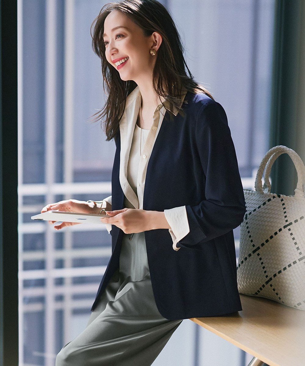 【23区/NIJYUSANKU】の【セットアップ対応/洗える】2WAYストレッチツイル ジャケット 人気、トレンドファッション・服の通販 founy(ファニー) ファッション Fashion レディースファッション Fashion for Women アウター Coat / Outerwear Collection レディースジャケット・軽アウター Jackets ノーカラージャケット / シンプル上品コーデ Collarless Jackets インナー Innerwear 春 Spring 洗える Machine Washable ジャケット Jacket, Outerwear ストレッチ Stretch, Stretchy Fabric セットアップ Set-Up, Coordinated Outfit バランス Balance, Style Balance ワイド Wide, Wide Fit S/S・春夏 SS, Spring/Summer, Warm Season おすすめ Recommended / Our Picks 夏 Summer エレガント 上品 Elegant ビジネス 仕事 通勤 Business / Work / Commuting 2025年 2025 2025春夏・S/S Spring/Summer 2025 SS25 other-1|ID: prp329100004523982 ipo3291000000034296145