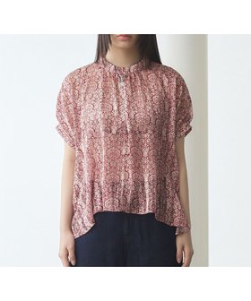 【ジェイプレスヨークストリート/J.PRESS YORK STREET】の【WOMEN】オリジナルタイルプリント ブラウス 人気、トレンドファッション・服の通販 founy(ファニー) ファッション Fashion レディースファッション Ladies' Fashion Online トップス・カットソー Tops/Tshirt シャツ/ブラウス Shirts/Blouses 春 Spring サテン Satin ストライプ Stripe とろみ Thickness フレア Flare ヘムライン Hemline S/S・春夏 Ss・Spring/Summer 再入荷 Restock/Back In Stock/Re Arrival 夏 Summer ビジネス 仕事 通勤 Business |ID:prp329100004523985