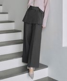 【アイシービー/iCB】の【接触冷感・UVケア・撥水・洗える】LooseWeave スカートレイヤードワイドパンツ チャコール系|ID: prp329100004523988 ipo3291000000032650633