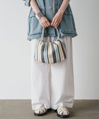 【ラシット/russet】の【2025SS新作】ストライプカゴ巾着ショルダーバッグ(CE-1543) Multi|ID: prp329100004523994 ipo3291000000032001517