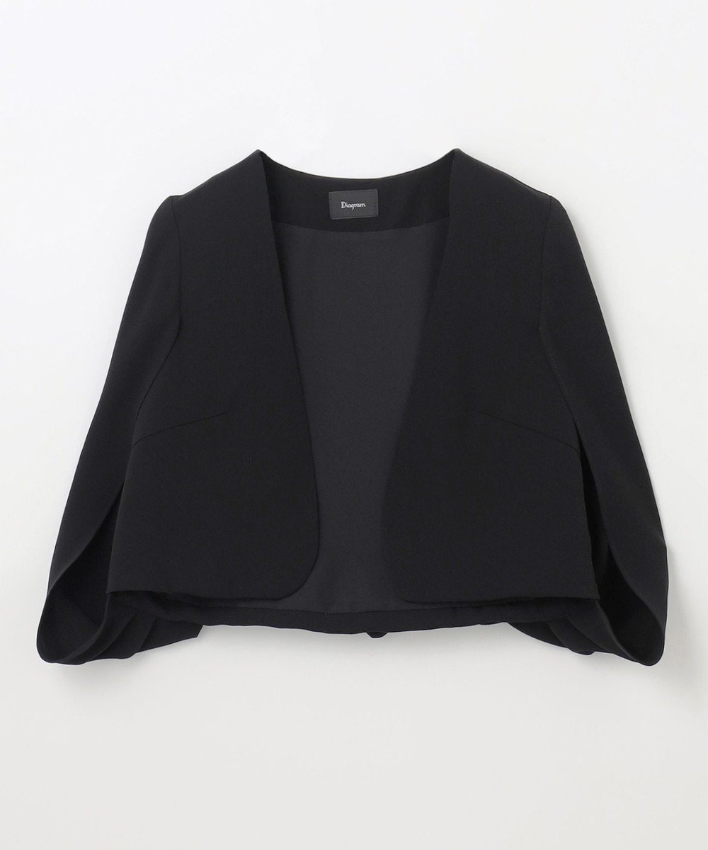 【グレース コンチネンタル/GRACE CONTINENTAL】のイレギュラーボレロ インテリア・キッズ・メンズ・レディースファッション・服の通販 founy(ファニー) 　ファッション　Fashion　レディースファッション　WOMEN　アウター　Coat Outerwear　ジャケット　Jackets　ノーカラージャケット　No Collar Leather Jackets　ボレロ　Bolero jackets　ジャケット　Jacket　ドレス　Dress　バルーン　Balloon　ボレロ　Bolero　再入荷　Restock/Back In Stock/Re Arrival　夏　Summer　S/S・春夏　Ss・Spring/Summer　A/W・秋冬　Aw・Autumn/Winter・Fw・Fall-Winter　ブラック|ID: prp329100004523995 ipo3291000000032001520
