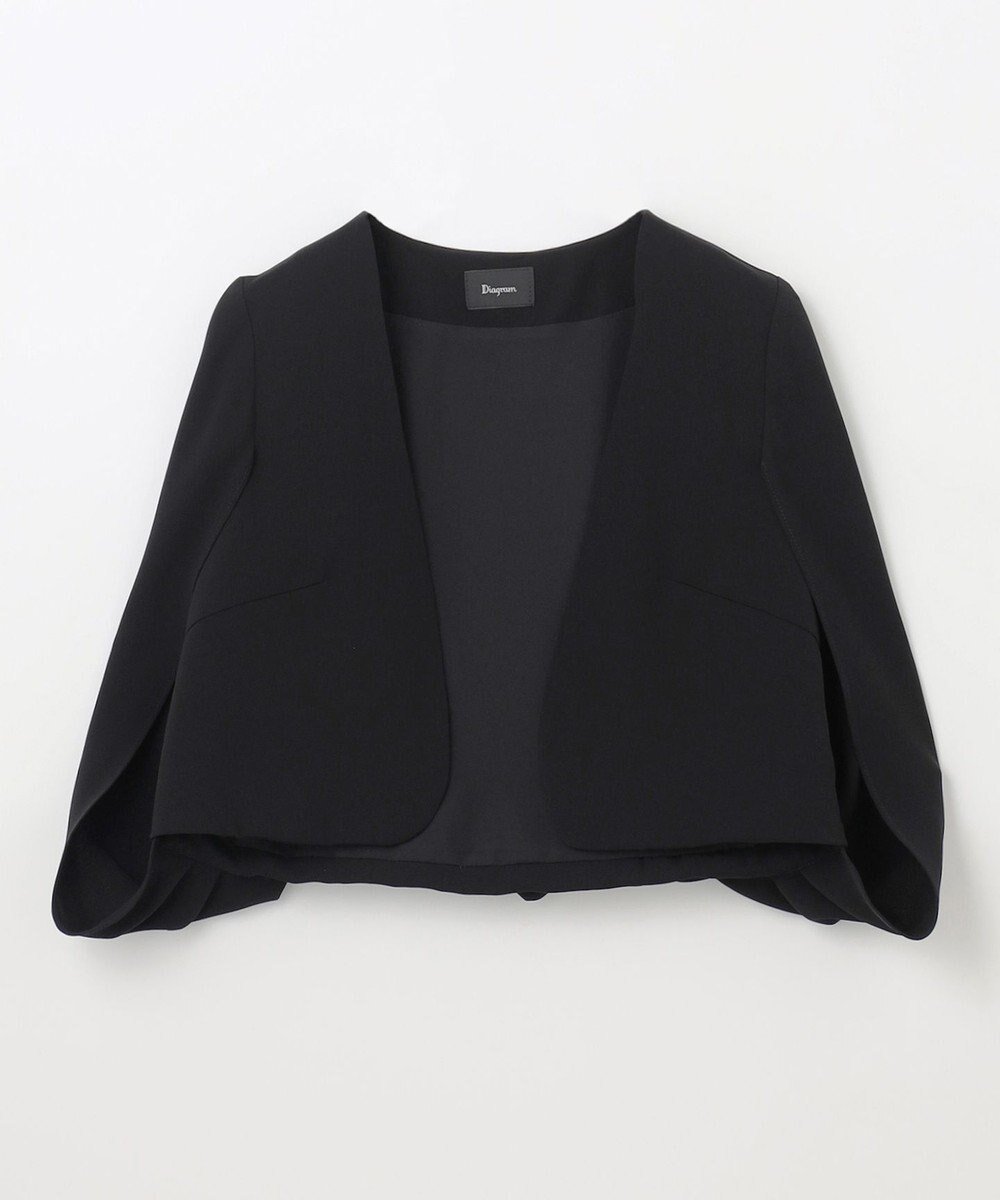 【グレース コンチネンタル/GRACE CONTINENTAL】のイレギュラーボレロ インテリア・キッズ・メンズ・レディースファッション・服の通販 founy(ファニー) 　ファッション　Fashion　レディースファッション　Fashion for Women　アウター　Coat / Outerwear Collection　レディースジャケット・軽アウター　Jackets　ノーカラージャケット / シンプル上品コーデ　Collarless Jackets　ボレロ・ショート丈ジャケット / ドレス羽織りに　Boleros & Short Jackets　ジャケット　Jacket, Outerwear　ドレス　Dress, One-Piece　バルーン　Balloon, Balloon Silhouette　ボレロ　Bolero, Short Cardigan　夏　Summer　S/S・春夏　SS, Spring/Summer, Warm Season　A/W・秋冬　Autumn/Winter　ブラック|ID: prp329100004523995 ipo3291000000033476082