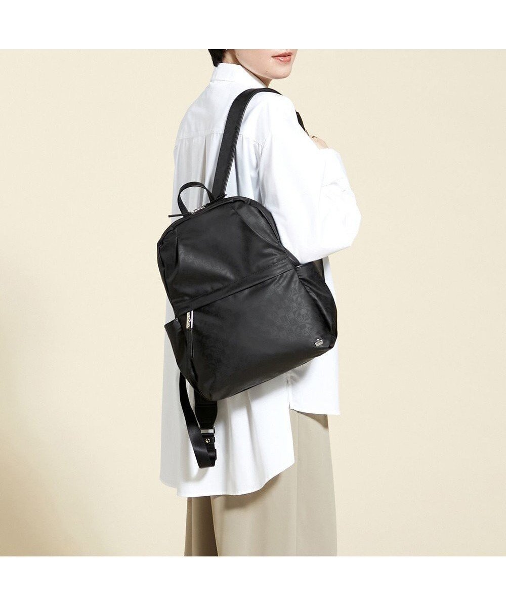 【ラ バガジェリー/LA BAGAGERIE】のモノグラムデイリーバックパック インテリア・キッズ・メンズ・レディースファッション・服の通販 founy(ファニー) 　ファッション　Fashion　レディースファッション　WOMEN　バッグ　Bag　おすすめ　Recommend　トラベル　Travel　プリント　Print　ポケット　Pocket　リュック　Ruck Sack　ビジネス 仕事 通勤　Business　ブラック|ID: prp329100004524001 ipo3291000000032001546