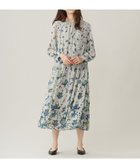 【自由区/JIYU-KU】の【洗える】オータムダリアプリント ワンピース ブルーグレー系|ID: prp329100004524002 ipo3291000000032075548