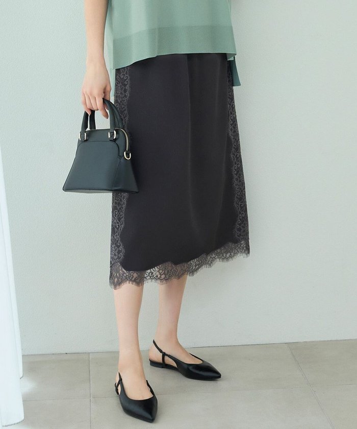 【自由区/JIYU-KU】の【洗える】サテンレース スカート インテリア・キッズ・メンズ・レディースファッション・服の通販 founy(ファニー) https://founy.com/ ファッション Fashion レディースファッション Fashion for Women スカート Skirts エレガント 上品 Elegant サテン Satin, Glossy Fabric スカラップ Scallop, Scalloped Edge ストレッチ Stretch, Stretchy Fabric フラワー Flower, Floral モチーフ Motif, Design Theme レース Lace, Lace Fabric 夏 Summer 春 Spring S/S・春夏 SS, Spring/Summer, Warm Season 洗える Machine Washable |ID: prp329100004524005 ipo3291000000033832823