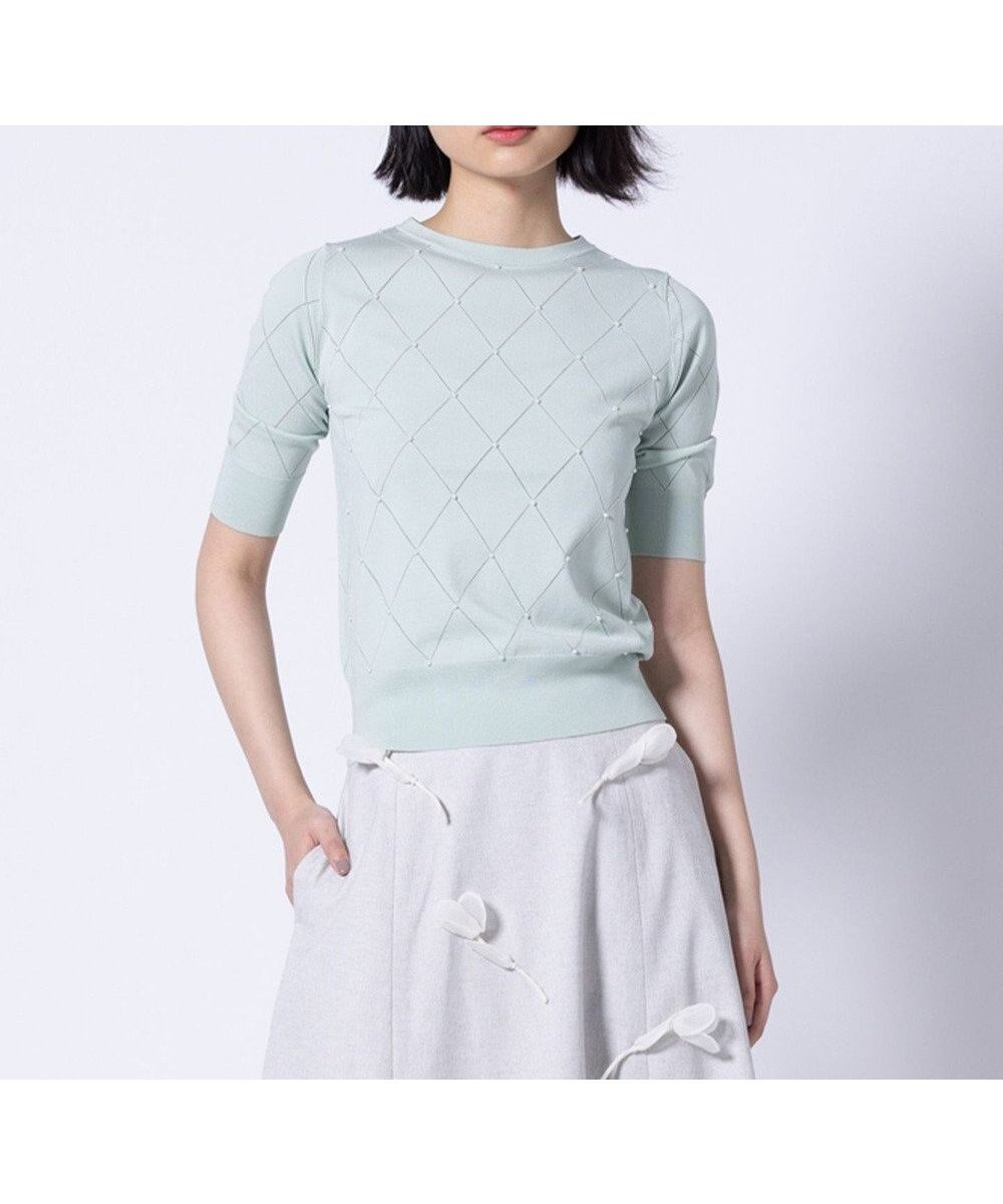 【トッカ/TOCCA】の【洗える】SPRINGTIME KNIT ニットプルオーバー インテリア・キッズ・メンズ・レディースファッション・服の通販 founy(ファニー) 　ファッション　Fashion　レディースファッション　WOMEN　トップス・カットソー　Tops/Tshirt　ニット　Knit Tops　プルオーバー　Pullover　2025年　2025　2025春夏・S/S　Ss,Spring/Summer,2025　スプリング　Spring　セーター　Sweater　夏　Summer　春　Spring　S/S・春夏　Ss・Spring/Summer　洗える　Washable　ミント|ID: prp329100004524008 ipo3291000000032001573