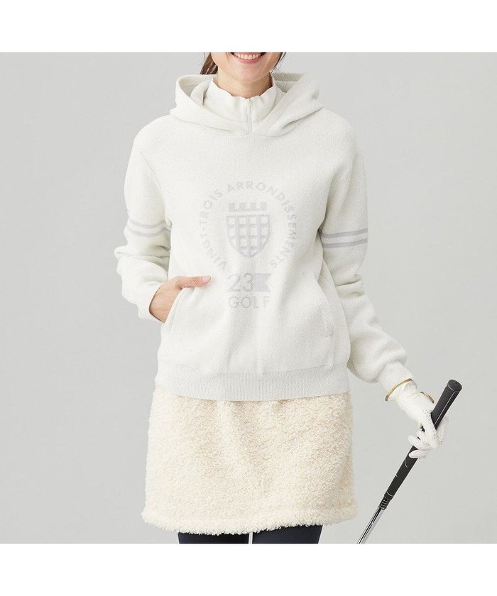 【23区 ゴルフ/NIJYUSANKU GOLF】の【WOMEN】【ストレッチ性】フロントロゴ フーディー 日常使いにぴったりな軽やかな1着 インテリア・キッズ・メンズ・レディースファッション・服の通販 founy(ファニー) https://founy.com/ ファッション Fashion レディースファッション WOMEN トップス・カットソー Tops/Tshirt ニット Knit Tops インナー Inner ゴルフ Golf ストレッチ Stretch セーター Sweater フロント Front ポロシャツ Polo Shirt モチーフ Motif モックネック Mock Neck A/W・秋冬 Aw・Autumn/Winter・Fw・Fall-Winter |ID: prp329100004524020 ipo3291000000032001618