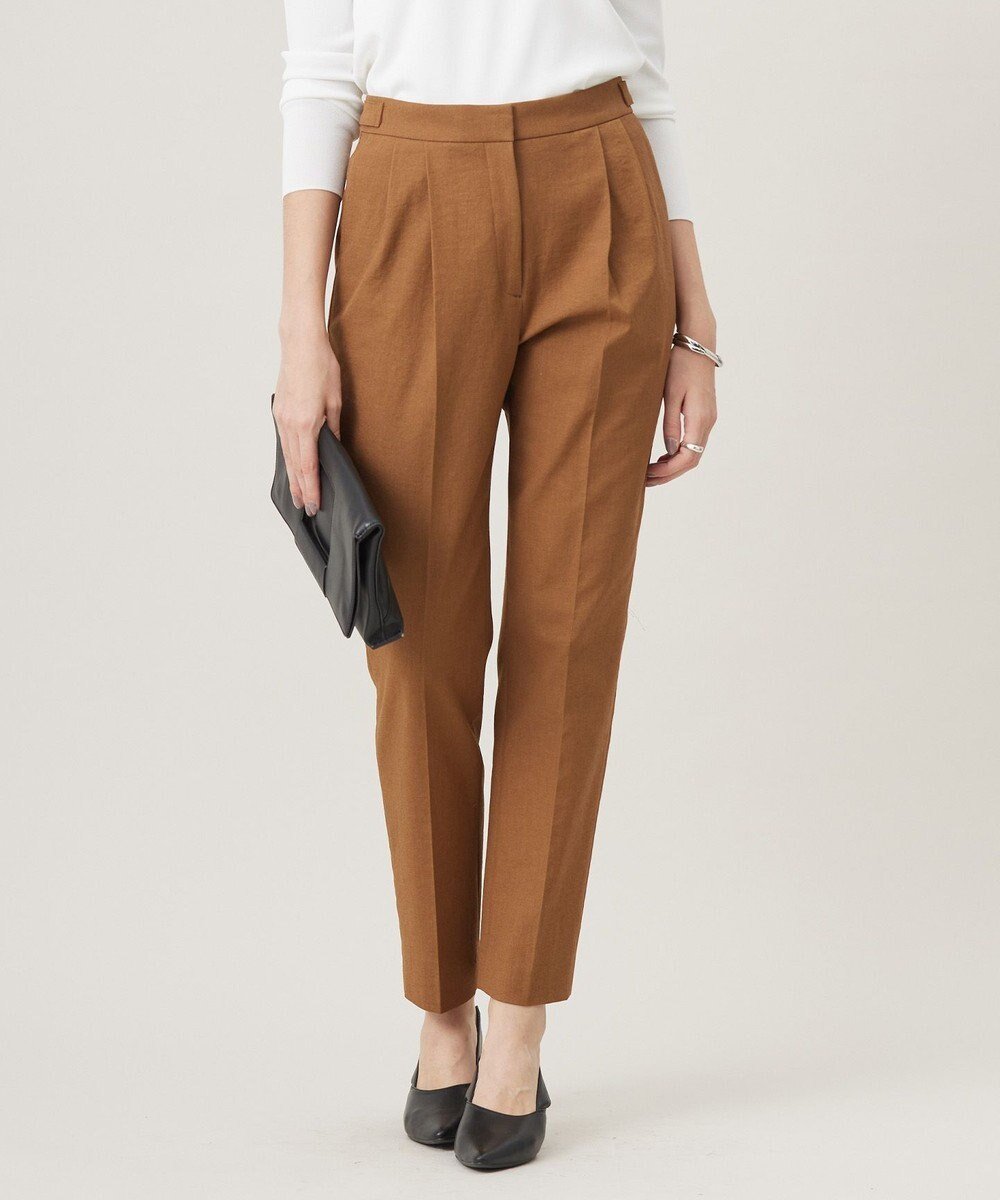 【アイシービー/iCB】の【接触冷感・UVケア・撥水・洗える】LooseWeave テーパードパンツ インテリア・キッズ・メンズ・レディースファッション・服の通販 founy(ファニー) 　ファッション　Fashion　レディースファッション　Fashion for Women　パンツ　Pants & Trousers　春　Spring　洗える　Machine Washable　シルク　Silk, 100% Silk　ジャケット　Jacket, Outerwear　ストレッチ　Stretch, Stretchy Fabric　スマート　Smart, Elegant　セットアップ　Set-Up, Coordinated Outfit　センター　Center, Center Line　定番　Standard, Basic Item　人気　Popular, Best Seller　S/S・春夏　SS, Spring/Summer, Warm Season　おすすめ　Recommended / Our Picks　夏　Summer　エレガント 上品　Elegant　2025年　2025　2025春夏・S/S　Spring/Summer 2025 SS25　ブラウン系|ID: prp329100004524025 ipo3291000000035843402