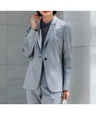【23区/NIJYUSANKU】の【セットアップ対応/洗える】グロッシーコットンシャンブレー テーラード ジャケット ライトグレー系|ID: prp329100004524027 ipo3291000000032001648