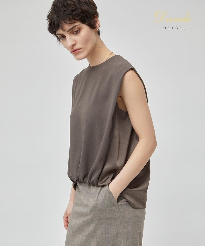 【ベイジ,/BEIGE,】の【洗える】CINDY / ノースリーブブラウス インテリア・キッズ・メンズ・レディースファッション・服の通販 founy(ファニー) https://founy.com/ ファッション Fashion レディースファッション Fashion for Women トップス・カットソー Cut & Sew Tops キャミソール&ノースリーブ Camisoles & Sleeveless Tops シャツ・ブラウス・オフィスカジュアル Elegant Blouses & Button-Ups ウォッシャブル Machine Washable 洗える Machine Washable ギャザー Gathered, Ruffled サテン Satin, Glossy Fabric ストレッチ Stretch, Stretchy Fabric セットアップ Set-Up, Coordinated Outfit とろみ Fluid, Flowy Fabric トリミング Trimming, Decorative Edge ノースリーブ Sleeveless, No-Sleeve フロント Front, Front Design ヘムライン Hemline, Bottom Cut A/W・秋冬 Autumn/Winter S/S・春夏 SS, Spring/Summer, Warm Season 再入荷 Restock / Back in Stock おすすめ Recommended / Our Picks 夏 Summer エレガント 上品 Elegant |ID: prp329100004524029 ipo3291000000032854052