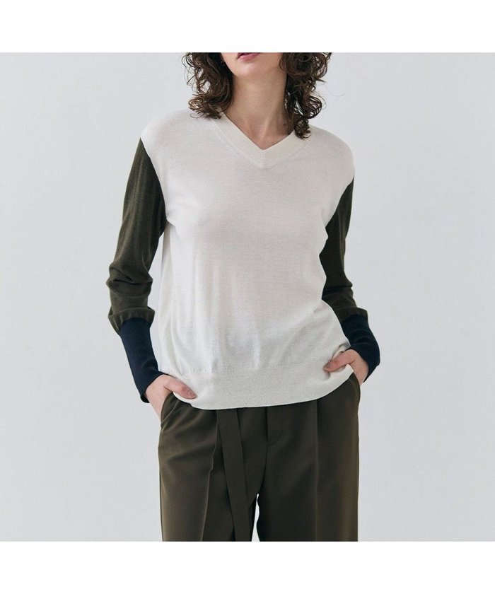 【ベイジ,/BEIGE,】の【洗える】BURNET / カラーミックスVネックトップス インテリア・キッズ・メンズ・レディースファッション・服の通販 founy(ファニー) https://founy.com/ ファッション Fashion レディースファッション Ladies' Fashion Online トップス・カットソー Tops/Tshirt ニット Knit Tops Vネック V-Neck インナー Inner 洗える Washable カラフル Colorful ジャケット Jacket ストレッチ Stretch セーター Sweater デニム Denim ボトム Bottom ミックス Mix ロング Long ワイド Wide A/W・秋冬 Aw・Autumn/Winter・Fw・Fall-Winter S/S・春夏 Ss・Spring/Summer 夏 Summer エレガント 上品 Elegant |ID: prp329100004524039 ipo3291000000032663346