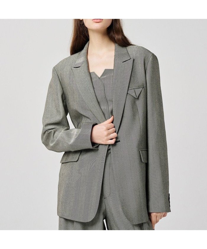 【アンクレイヴ/uncrave】のヘリンボーンスーツ ジャケット(uncrave WHITE) インテリア・キッズ・メンズ・レディースファッション・服の通販 founy(ファニー) https://founy.com/ ファッション Fashion レディースファッション WOMEN アウター Coat Outerwear ジャケット Jackets テーラードジャケット Tailored Jackets スーツ Suits スーツ ジャケット Jacket 今季 This Season ジャケット Jacket セットアップ Set Up 雑誌 Magazine ビスチェ Bustier ヘリンボーン Herringbone ボトム Bottom ポケット Pocket ワイド Wide A/W・秋冬 Aw・Autumn/Winter・Fw・Fall-Winter |ID: prp329100004524044 ipo3291000000032001705