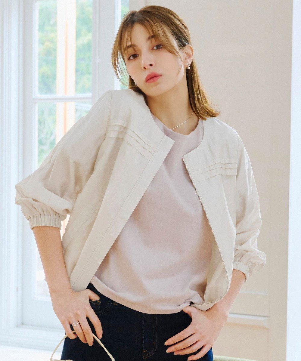 【ティアクラッセ/Tiaclasse】の【洗える】 シアーピンタックブルゾン 人気、トレンドファッション・服の通販 founy(ファニー) 　ファッション　Fashion　レディースファッション　WOMEN　アウター　Coat Outerwear　ジャケット　Jackets　ブルゾン　Blouson/Jackets　アクセサリー　Accessories　春　Spring　洗える　Washable　カーディガン　Cardigan　ギャザー　Gather　シアー　Sheer　シルバー　Silver　ジップ　Zip　ジャケット　Jacket　チュニック　Tunic　フェミニン　Feminine　ブルゾン　Blouson　ポケット　Pocket　ラウンド　Round　S/S・春夏　Ss・Spring/Summer　再入荷　Restock/Back In Stock/Re Arrival　夏　Summer　NEW・新作・新着・新入荷　New Arrivals　 other-1|ID: prp329100004524047 ipo3291000000032001714