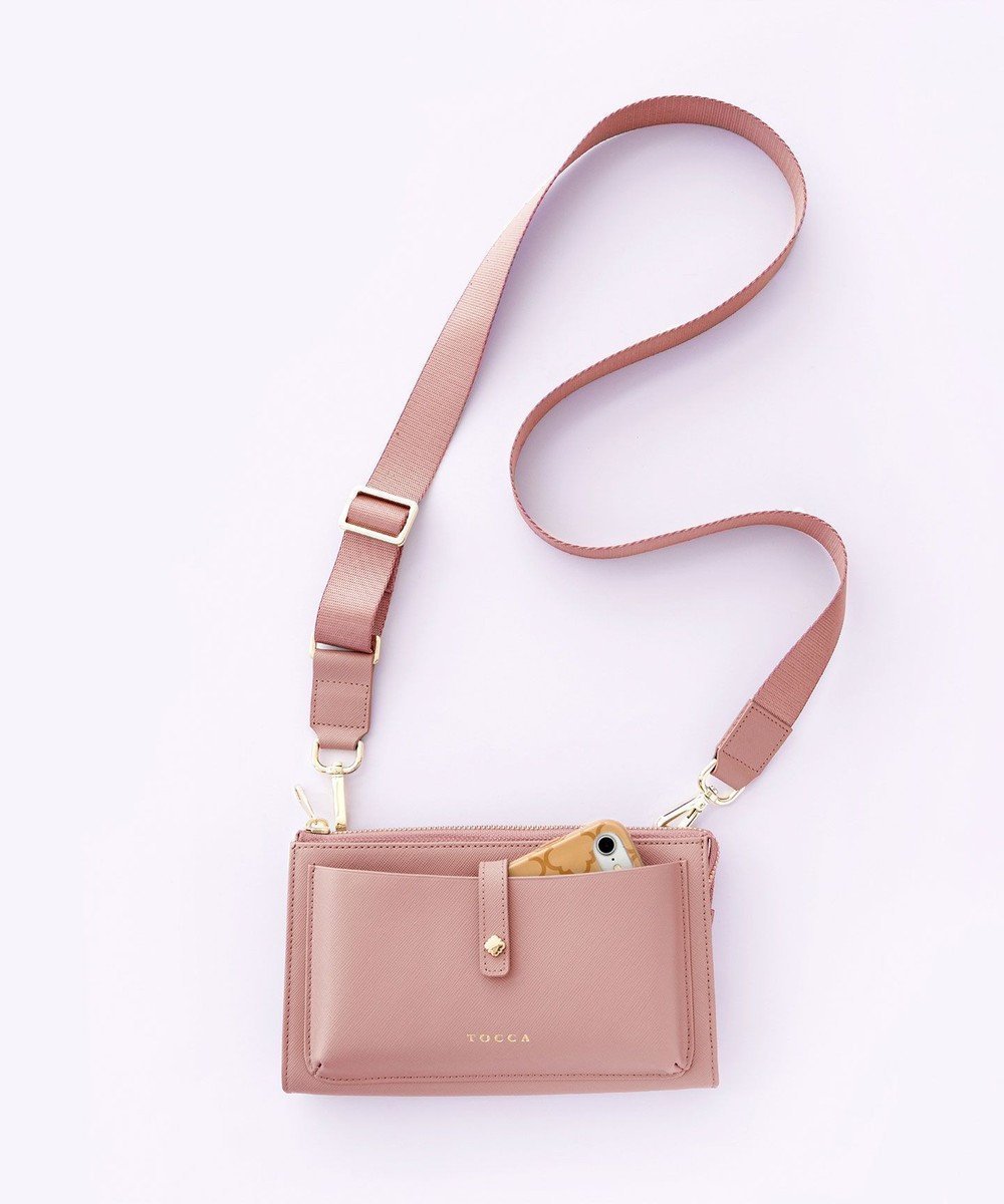 【トッカ/TOCCA】のWALK MULTI BAG マルチバッグ インテリア・キッズ・メンズ・レディースファッション・服の通販 founy(ファニー) 　ファッション　Fashion　レディースファッション　WOMEN　バッグ　Bag　コイン　Coin　スマホ　Smartphone　トレンド　Trend　フラップ　Flap　フロント　Front　ポケット　Pocket　ラップ　Wrap　リュクス　Luxe　財布　Wallet　ピンク系|ID: prp329100004524049 ipo3291000000032001727