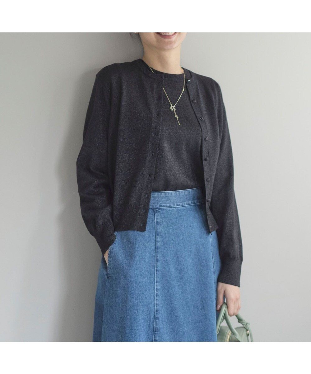 【組曲/KUMIKYOKU】の【WEB限定・2SET】5分袖ラメ入りアンサンブルニット 人気、トレンドファッション・服の通販 founy(ファニー) 　ファッション　Fashion　レディースファッション　Ladies' Fashion Online　トップス・カットソー　Tops/Tshirt　ニット　Knit Tops　アンサンブル　Knit Ensemble　アンサンブル　Ensemble　インナー　Inner　春　Spring　秋　Autumn/Fall　カーディガン　Cardigan　サテン　Satin　シンプル　Simple　人気　Popularity　長袖　Long Sleeve　フィット　Fit　ベーシック　Basic　S/S・春夏　Ss・Spring/Summer　夏　Summer　エレガント 上品　Elegant　 other-1|ID: prp329100004524055 ipo3291000000032322808