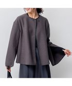 【23区/NIJYUSANKU】のコンプレストパイル ノーカラー アウター グレー系|ID: prp329100004524057 ipo3291000000032001757