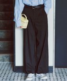 【23区/NIJYUSANKU】の【CLASSY.6月号掲載/洗える】リネンレーヨンストレッチ ワイドパンツ ブラックストライプ|ID: prp329100004524060 ipo3291000000032001776