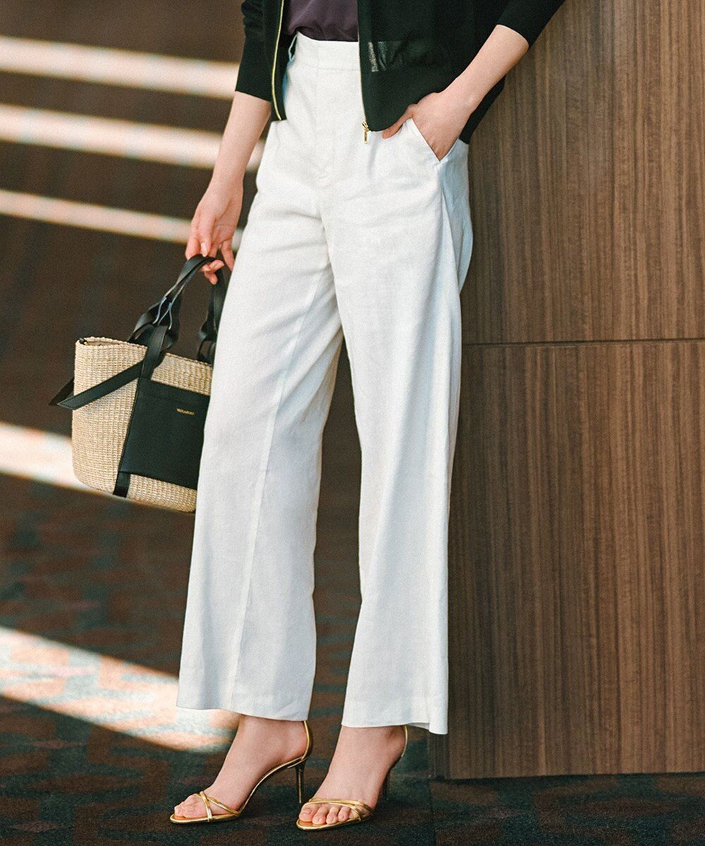 【23区/NIJYUSANKU】の【CLASSY.6月号掲載/洗える】リネンレーヨンストレッチ ワイドパンツ インテリア・キッズ・メンズ・レディースファッション・服の通販 founy(ファニー) 雑誌掲載アイテム Magazine Picks & Fashion Features ファッション雑誌 Fashion Magazines クラッシィ CLASSY. ファッション Fashion レディースファッション Fashion for Women パンツ Pants & Trousers 春 Spring 洗える Machine Washable ジャケット Jacket, Outerwear ストライプ Stripe, Striped Pattern ストレッチ Stretch, Stretchy Fabric セットアップ Set-Up, Coordinated Outfit 雑誌 Magazine, Fashion Magazine ブルゾン Blouson, Bomber Jacket ベーシック Basic, Essential 6月号 June Issue, Jun. Edition リネン Linen, Linen Fabric ワイド Wide, Wide Fit S/S・春夏 SS, Spring/Summer, Warm Season 夏 Summer 2024年 2024 2024春夏・S/S Spring/Summer 2024 SS24 ホワイト系|ID: prp329100004524060 ipo3291000000034179880