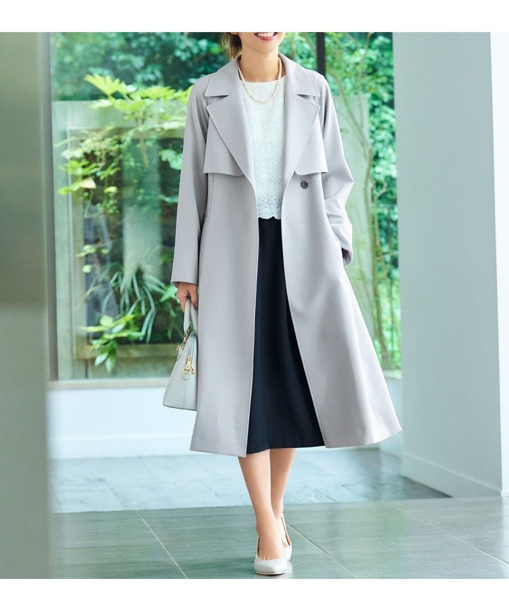 【エニィ スィス/any SiS】の【洗える】Nobleライトトレンチ コート インテリア・キッズ・メンズ・レディースファッション・服の通販 founy(ファニー) 　ファッション　Fashion　レディースファッション　WOMEN　アウター　Coat Outerwear　コート　Coats　ジャケット　Jackets　トレンチコート　Trench Coats　春　Spring　洗える　Washable　クラシカル　Classical　ジャケット　Jacket　スリット　Slit　スリーブ　Sleeve　チェスター　Chester　トレンチ　Trench　人気　Popularity　フロント　Front　S/S・春夏　Ss・Spring/Summer　再入荷　Restock/Back In Stock/Re Arrival　夏　Summer　エレガント 上品　Elegant　NEW・新作・新着・新入荷　New Arrivals　ライトグレー|ID: prp329100004524064 ipo3291000000032001791