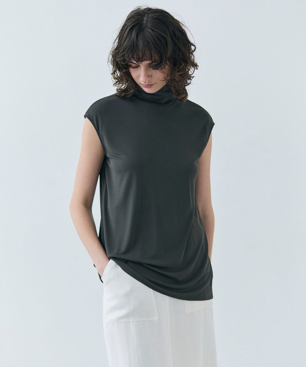 【ベイジ,/BEIGE,】の【洗える・VERY 6月号掲載】MELLE / ジャージーハイネックカットソー インテリア・キッズ・メンズ・レディースファッション・服の通販 founy(ファニー) 　雑誌掲載アイテム　Magazine Items　ファッション雑誌　Fashion Magazines　ヴェリィ　VERY　ファッション　Fashion　レディースファッション　Ladies' Fashion Online　トップス・カットソー　Tops/Tshirt　シャツ/ブラウス　Shirts/Blouses　ロング / Tシャツ　T-Shirts　カットソー　Cut and Sewn　インナー　Inner　春　Spring　洗える　Washable　カットソー　Cut And Sew　今季　This Season　ジャケット　Jacket　ジャージー　Jersey　雑誌　Magazine　とろみ　Thickness　ドレープ　Drape　定番　Standard　人気　Popularity　バランス　Balance　ボトム　Bottom　6月号　June Issue　ワイド　Wide　S/S・春夏　Ss・Spring/Summer　再入荷　Restock/Back In Stock/Re Arrival　おすすめ　Recommend　夏　Summer　ビジネス 仕事 通勤　Business　Khaki|ID: prp329100004524068 ipo3291000000032500438