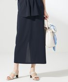 【エニィ スィス/any SiS】の【UVケア ・ストレッチ・洗える】2WAYジョーゼットジャージーナロー スカート ネイビー|ID: prp329100004524071 ipo3291000000034295726