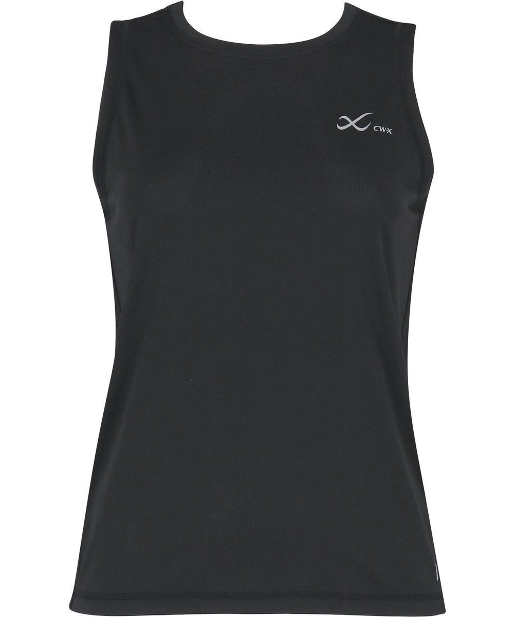 【シーダブリューエックス/CW-X】の【WOMEN】 CW-X トップス 【薄軽ランニングシャツ】 ノースリーブ タンクトップ Uネック 吸汗速乾性(本体) レディース DLY150 /ワコール インテリア・キッズ・メンズ・レディースファッション・服の通販 founy(ファニー) 　ファッション　Fashion　レディースファッション　WOMEN　トップス・カットソー　Tops/Tshirt　キャミソール / ノースリーブ　No Sleeves　シャツ/ブラウス　Shirts/Blouses　タンク　Tank　ノースリーブ　No Sleeve　プリント　Print　ランニング　Running　ブラック|ID: prp329100004524072 ipo3291000000032001821