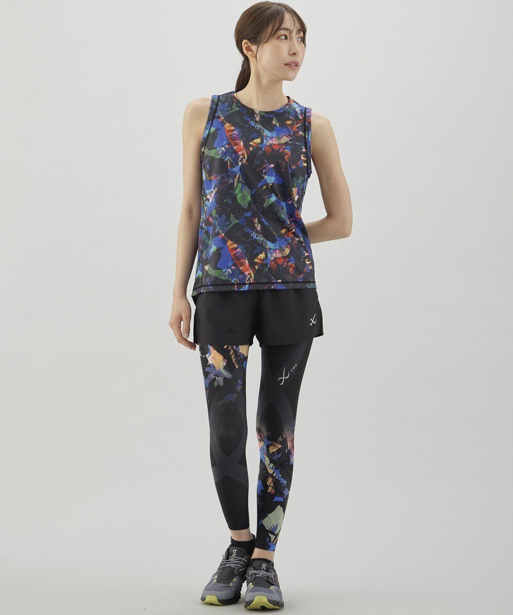【シーダブリューエックス/CW-X】の【WOMEN】 CW-X トップス 【薄軽ランニングシャツ】 ノースリーブ タンクトップ Uネック 吸汗速乾性(本体) レディース DLY150 /ワコール インテリア・キッズ・メンズ・レディースファッション・服の通販 founy(ファニー) ファッション Fashion レディースファッション Fashion for Women トップス・カットソー Cut & Sew Tops キャミソール&ノースリーブ Camisoles & Sleeveless Tops シャツ・ブラウス・オフィスカジュアル Elegant Blouses & Button-Ups タンク Tank Top, Sleeveless Top ノースリーブ Sleeveless, No-Sleeve プリント Print, Printed Pattern ランニング Running, Running Wear, Activewear, Jogging グレイッシュブルー|ID: prp329100004524072 ipo3291000000034072796