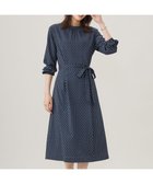 【ジェイ プレス/J.PRESS】の【洗える】ジオメトリックプリント ワンピース ブルーグレープリント系|ID: prp329100004524078 ipo3291000000034310610