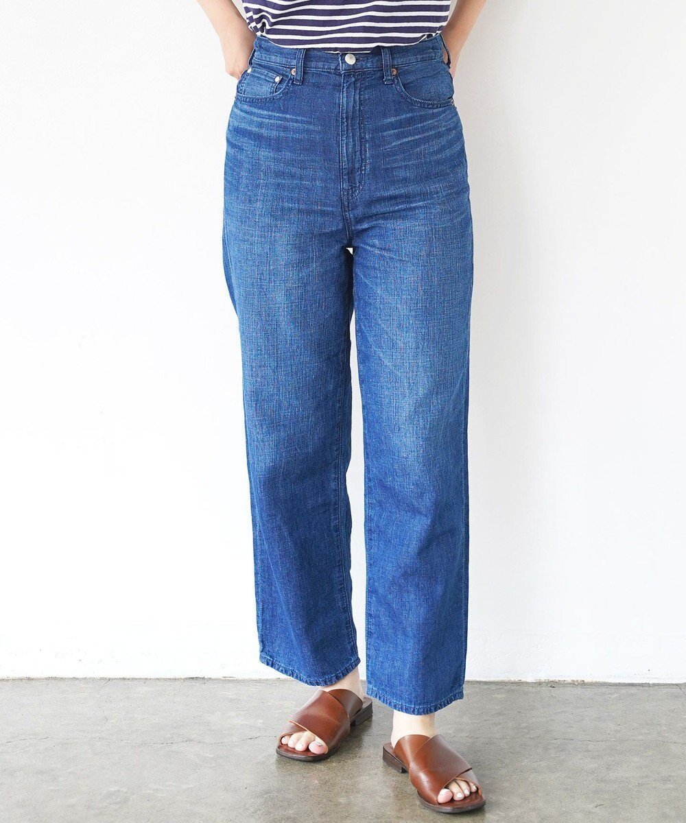 【サキュウ/caqu】の【洗える/リネン混/涼しい】FS linen ankle boy s アンクル丈 ゆったりボーイフィットデニム 人気、トレンドファッション・服の通販 founy(ファニー) 　ファッション　Fashion　レディースファッション　WOMEN　パンツ　Pants　デニムパンツ　Denim Pants　アンクル　Uncle　インディゴ　Indigo　春　Spring　洗える　Washable　軽量　Lightweight　ジーンズ　Jeans　スマート　Smart　センター　Center　デニム　Denim　人気　Popularity　ハイライズ　High Rise　ファブリック　Fabric　リネン　Linen　ワイド　Wide　A/W・秋冬　Aw・Autumn/Winter・Fw・Fall-Winter　S/S・春夏　Ss・Spring/Summer　再入荷　Restock/Back In Stock/Re Arrival　夏　Summer　エレガント 上品　Elegant　 other-1|ID: prp329100004524082 ipo3291000000032001854