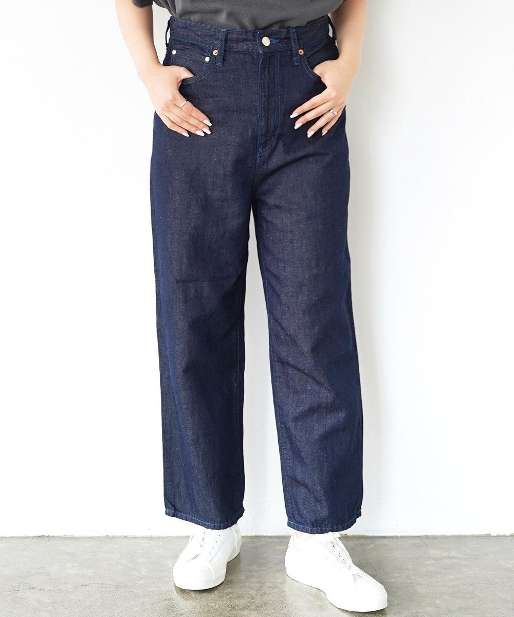 【サキュウ/caqu】の【洗える/リネン混/涼しい】FS linen ankle boy s アンクル丈 ゆったりボーイフィットデニム インテリア・キッズ・メンズ・レディースファッション・服の通販 founy(ファニー) 　ファッション　Fashion　レディースファッション　WOMEN　パンツ　Pants　デニムパンツ　Denim Pants　アンクル　Uncle　インディゴ　Indigo　春　Spring　洗える　Washable　軽量　Lightweight　ジーンズ　Jeans　スマート　Smart　センター　Center　デニム　Denim　人気　Popularity　ハイライズ　High Rise　ファブリック　Fabric　リネン　Linen　ワイド　Wide　A/W・秋冬　Aw・Autumn/Winter・Fw・Fall-Winter　S/S・春夏　Ss・Spring/Summer　再入荷　Restock/Back In Stock/Re Arrival　夏　Summer　エレガント 上品　Elegant　rinse|ID: prp329100004524082 ipo3291000000032001856